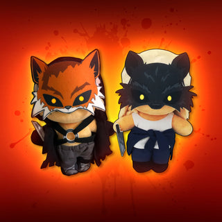 Slashfic Plushie Bundle (Ghost 🦊 + Mike 🐺)